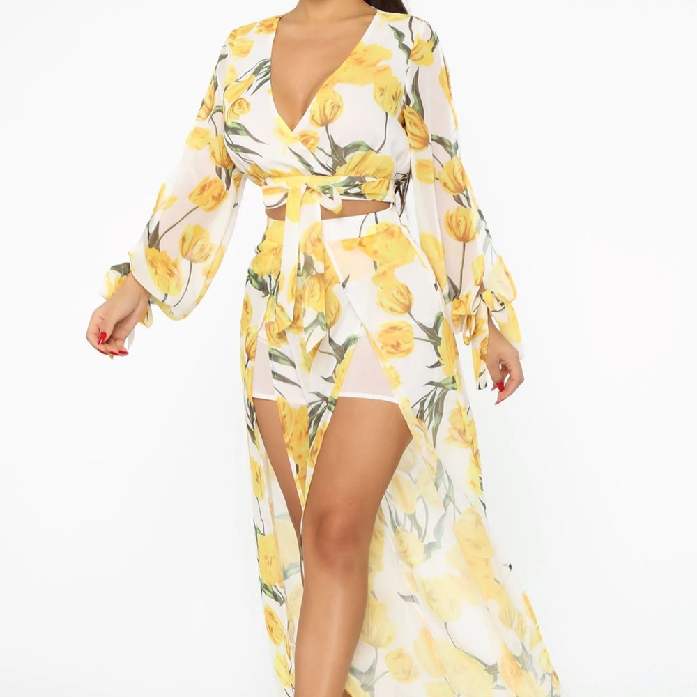 Floral short set